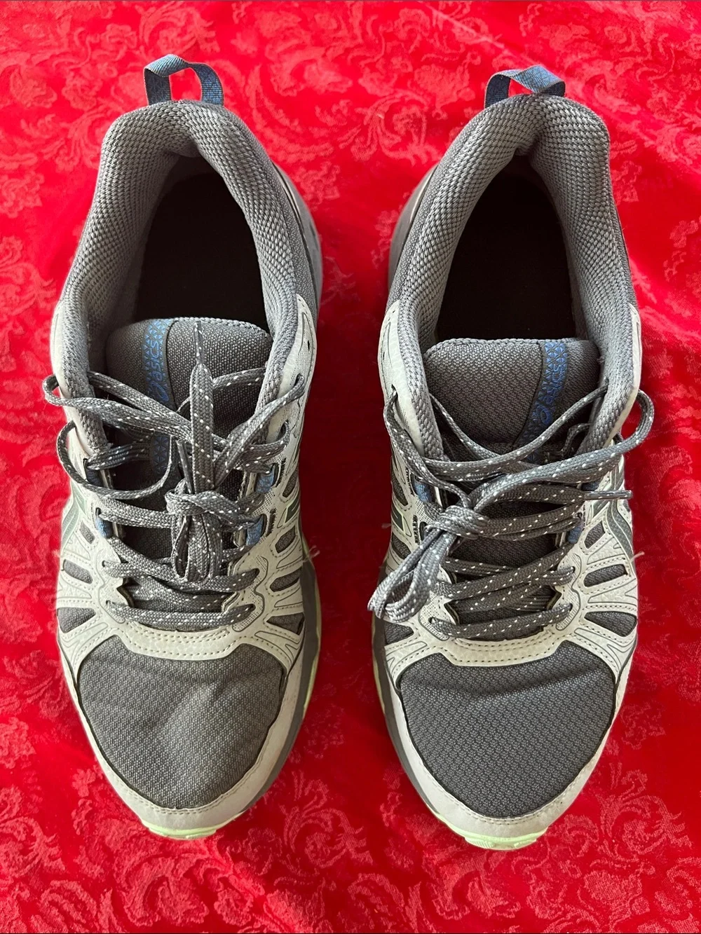 ASICS GEL-Venture 7 Trail Running Shoes Gray Blue Womens 8.5 Wide Hiking